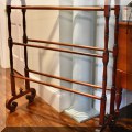 F55. Antique quilt stand. 